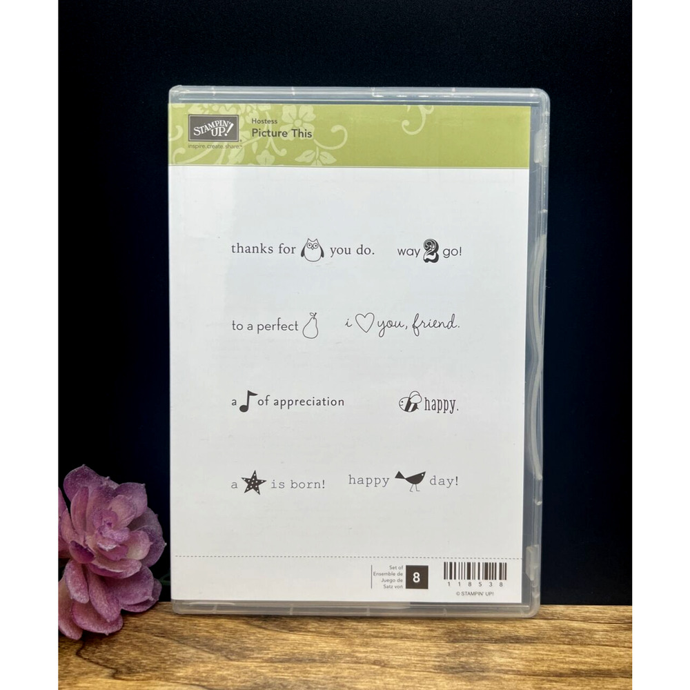 Stampin Up - Hostess Picture This , Retired 8 stamps NEW in Pack